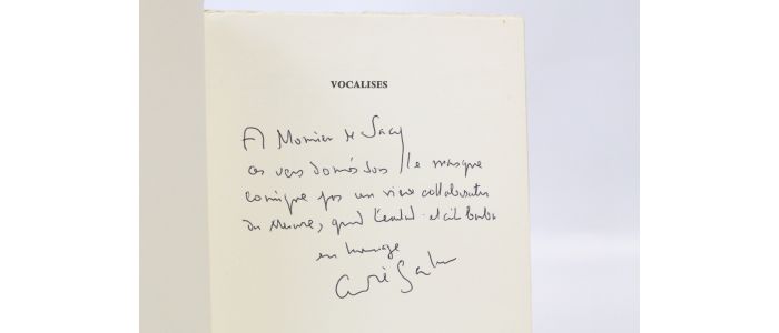 SALMON : Vocalises - Autographe, Edition Originale - Edition-Originale.com