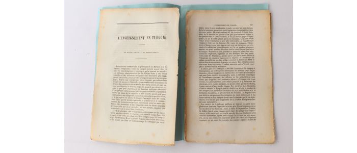 SALVE : L'enseignement en Turquie. Le lyçée impérial de Galata-Séraï - First edition - Edition-Originale.com