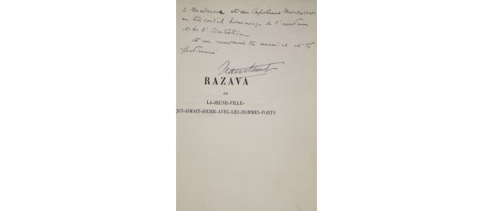 SAMAT : Razava ou la jeune-fille-qui-aimait-jouer-avec-les-hommes-forts. Conte du pays malgache - Autographe, Edition Originale - Edition-Originale.com