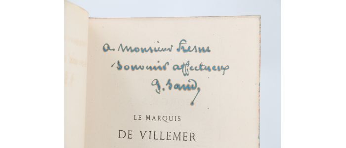 SAND : Le marquis de Villemer - Autographe, Edition Originale - Edition-Originale.com