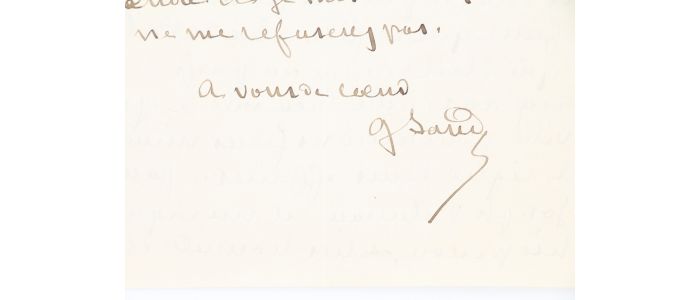 SAND : Lettre autographe signée adressée à Alphonse Peyrat - Libro autografato, Prima edizione - Edition-Originale.com