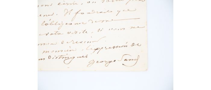 SAND : Lettre autographe signée adressée à Léon Curmer : 