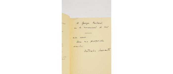 SARRAUTE : Enfance - Signed book, First edition - Edition-Originale.com