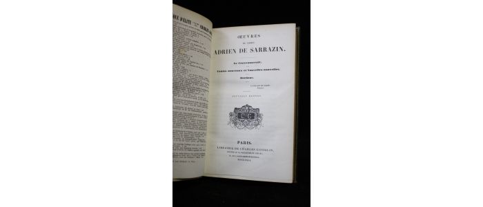 SARRAZIN : Oeuvres du comte Adrien de Sarrazin. Le caravansérail - Contes nouveaux et nouvelles nouvelles - Bardouc - Edition-Originale.com