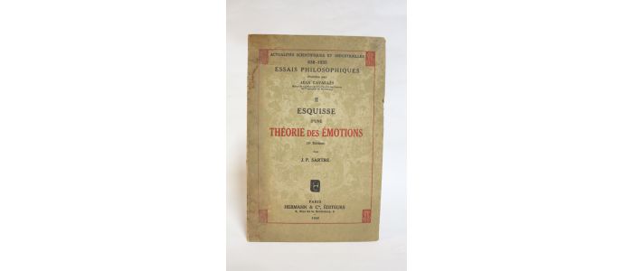 SARTRE : Esquisse d'une théorie des émotions - Prima edizione - Edition-Originale.com