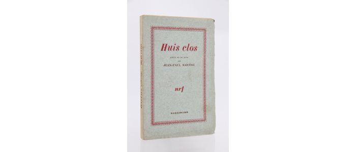 SARTRE : Huis clos - Prima edizione - Edition-Originale.com