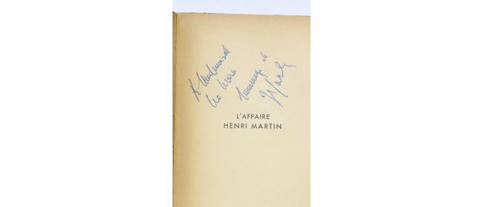 SARTRE : L'affaire Henri Martin - Autographe, Edition Originale - Edition-Originale.com