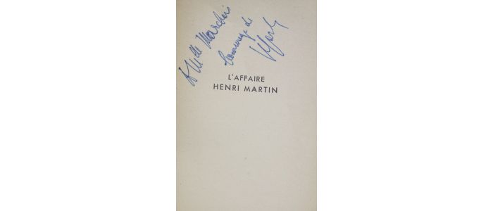 SARTRE : L'affaire Henri Martin - Signed book, First edition - Edition-Originale.com