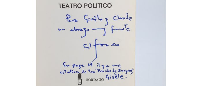 SASTRE : Teatro politico - Askatasuna ! - El camarada Oscuro - Analisis espectral de un comando al servicio de la Revolution Proletaria - Signed book, First edition - Edition-Originale.com