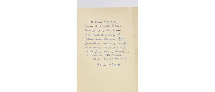 SCHAEFFER : Clotaire Nicole - Signed book, First edition - Edition-Originale.com