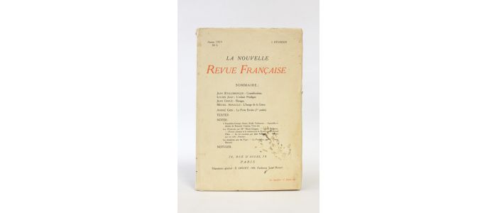 SCHLUMBERGER : Considérations in La Nouvelle Revue française n°1 de l'année 1909 - Le premier numéro de cette considérable revue - Prima edizione - Edition-Originale.com