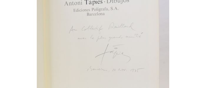 SCHMALENBACH : Tapies dibujos - Libro autografato, Prima edizione - Edition-Originale.com