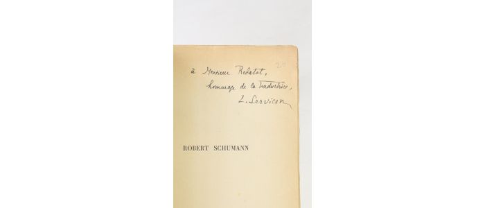 SCHUMANN : Robert Schumann - Libro autografato, Prima edizione - Edition-Originale.com