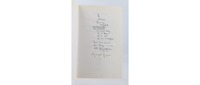 SEGUELA : Autobiographie non autorisée - Autographe, Edition Originale - Edition-Originale.com