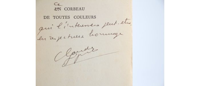 SEIGNOLLE : Un Corbeau de toutes Couleurs - Autographe, Edition Originale - Edition-Originale.com