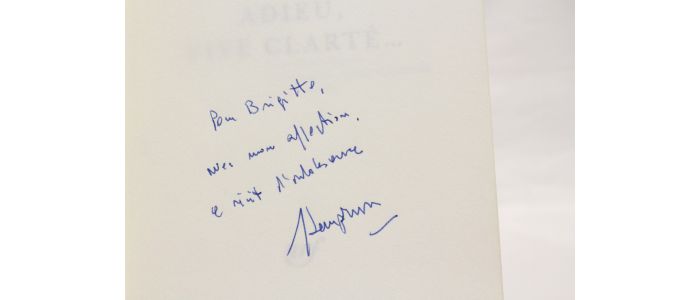 SEMPRUN : Adieu, vive clarté... - Signiert, Erste Ausgabe - Edition-Originale.com