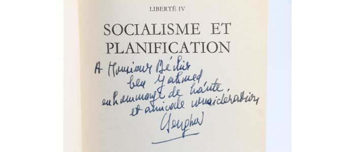 SENGHOR : Liberté 4 : Socialisme et planification - Autographe, Edition Originale - Edition-Originale.com