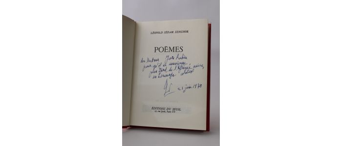 SENGHOR : Poèmes - Autographe - Edition-Originale.com