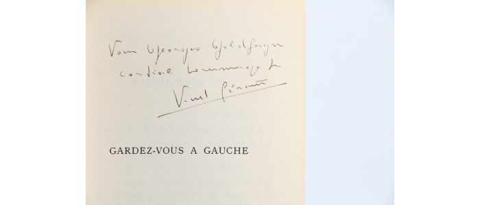 SERANT : Gardez-vous à Gauche - Autographe, Edition Originale - Edition-Originale.com