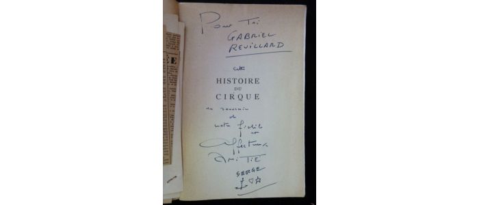 SERGE : Histoire du cirque - Signed book, First edition - Edition-Originale.com