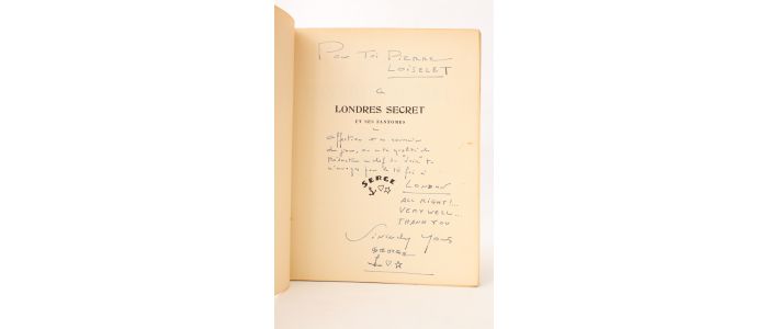 SERGE : Londres secret et ses fantômes - Signed book, First edition - Edition-Originale.com
