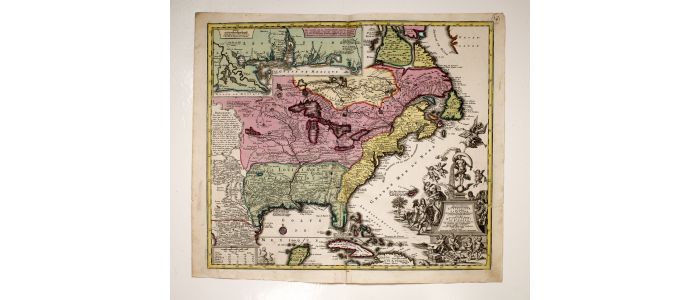 SEUTTER : Accurata delineatio celeberrimae Regionis Ludovicianae vel Gallice Louisiane ol. Canadae et Floridae adpellatione in septemtrionali America descriptae quae hodie nomine fluminis Mississippi vel St. Louis - Erste Ausgabe - Edition-Originale.com