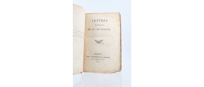SEVIGNE : Lettres inédites - Edition Originale - Edition-Originale.com