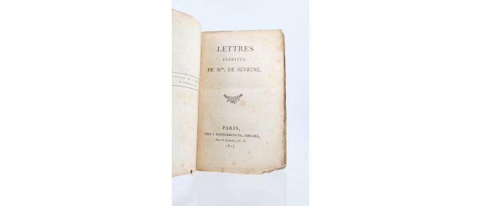 SEVIGNE : Lettres inédites - Erste Ausgabe - Edition-Originale.com