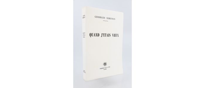 SIMENON : Quand j'étais vieux - Edition Originale - Edition-Originale.com