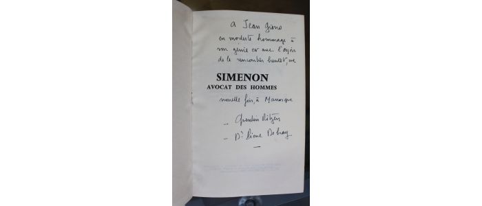 SIMENON : Simenon avocat des hommes - Signed book, First edition - Edition-Originale.com