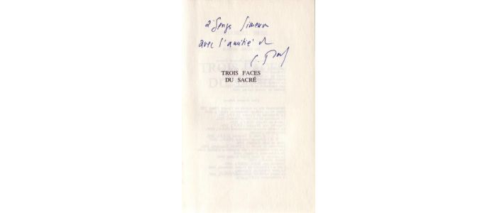 SIMENON : Trois faces du sacré - Signed book, First edition - Edition-Originale.com
