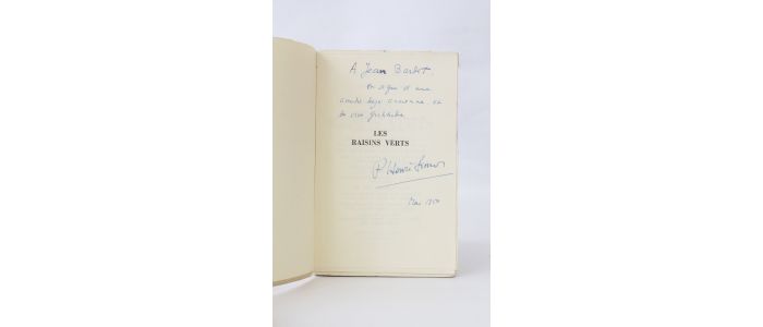SIMON : Les raisins verts - Signiert, Erste Ausgabe - Edition-Originale.com