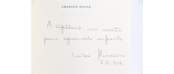 SLIMANI : Chanson douce - Libro autografato - Edition-Originale.com