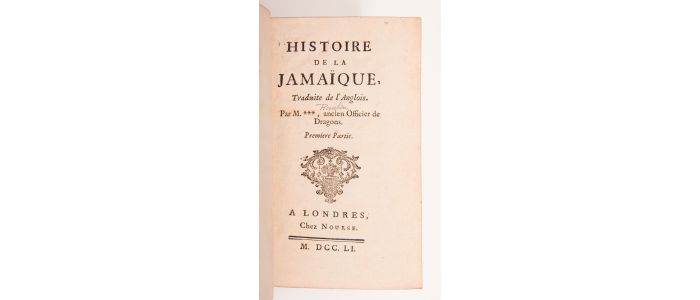 SLOANE : Histoire de la Jamaïque - Erste Ausgabe - Edition-Originale.com