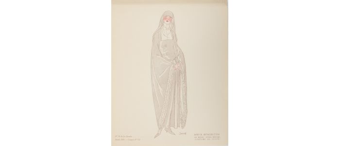 Soeur bénédictine de Rome (XVIIIe siècle) (Costume de veuve) (Croquis N°VII, La Gazette du Bon ton, 1922 n°10) - First edition - Edition-Originale.com