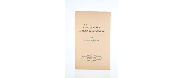 SOLJENITSYNE : Une Journée d'Ivan Denissovitch - First edition - Edition-Originale.com