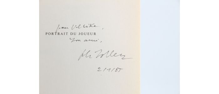 SOLLERS : Portrait du Joueur - Autographe, Edition Originale - Edition-Originale.com