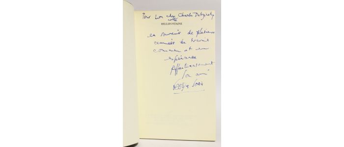 SORIA : Bellifontaine - Autographe, Edition Originale - Edition-Originale.com