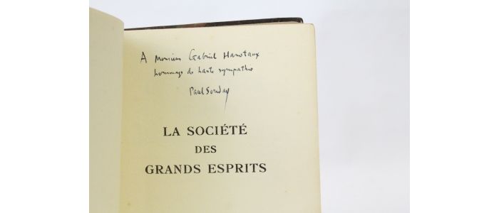 SOUDAY : La société des grands esprits - Autographe, Edition Originale - Edition-Originale.com