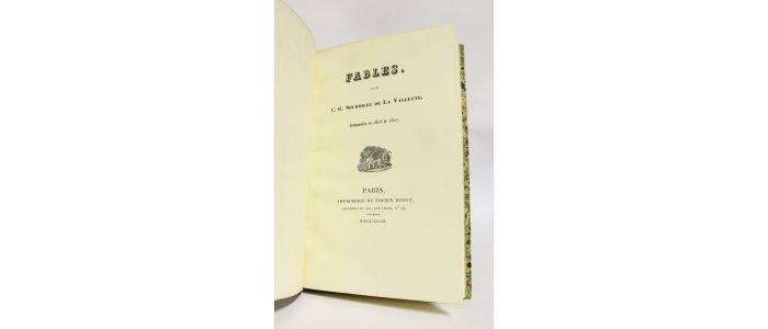 SOURDILLE DE LA VALLETTE : Fables - First edition - Edition-Originale.com