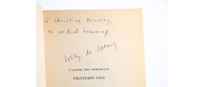 SPENS : Printemps gris - Signed book, First edition - Edition-Originale.com