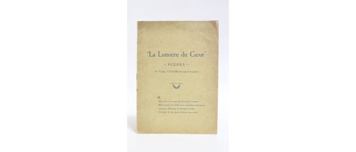 STOHR : La lumière du coeur, poésies - Prima edizione - Edition-Originale.com