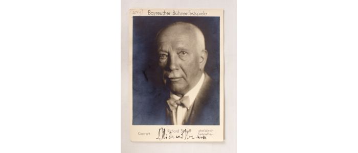 STRAUSS : Photographie signée de Richard Strauss - Signiert, Erste Ausgabe - Edition-Originale.com