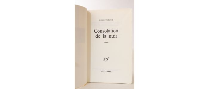 SULIVAN : Consolation de la nuit - Erste Ausgabe - Edition-Originale.com