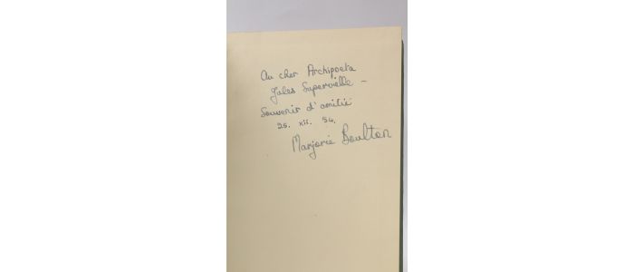 SUPERVIELLE : The anatomy of prose - Autographe, Edition Originale - Edition-Originale.com