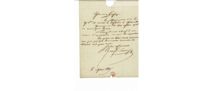 SURCOUF : Lettre autographe signée adressée à Pierre Godfroy - Signiert, Erste Ausgabe - Edition-Originale.com