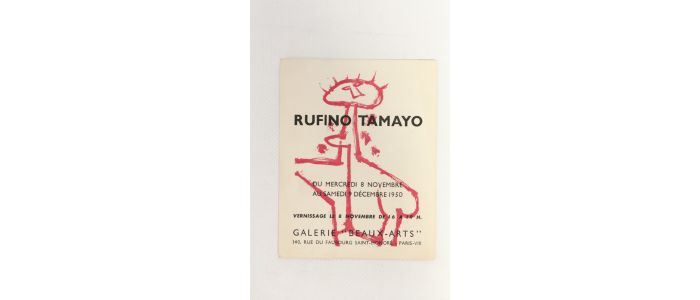 TAMAYO : Carton d'invitation à l'exposition des oeuvres de Rufino Tamayo - Edition Originale - Edition-Originale.com