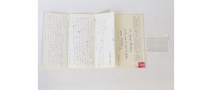 TAPIES : Lettre autographe signée à Georges Raillard : 