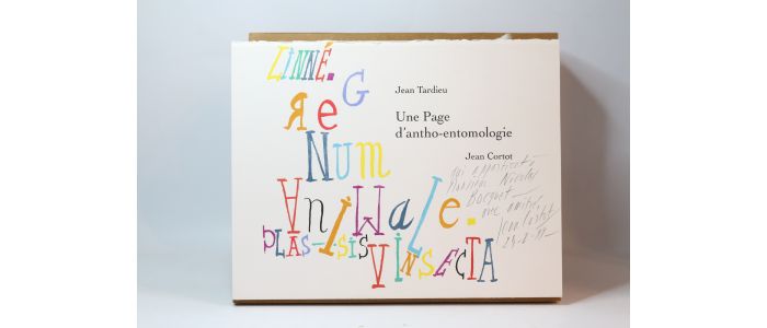 TARDIEU : Une page d'antho-entomologie - Signed book, First edition - Edition-Originale.com