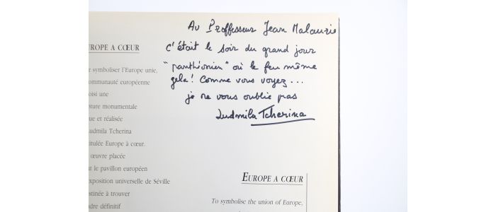 TCHERINA : Europe à Coeur - Autographe, Edition Originale - Edition-Originale.com